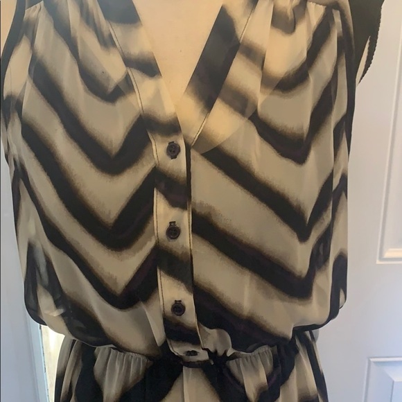 EUC Aqua Chevron Print Dress - Picture 2 of 6